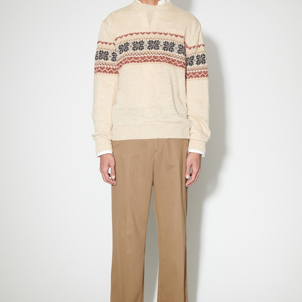 Our Legacy BASE ROUNDNECK Snow Fairisle Hemp - Picture 2 of 9